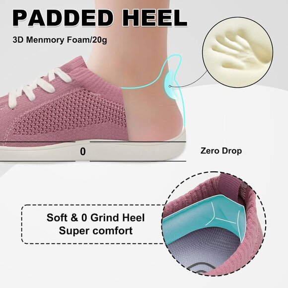 🆕 Barefoot Shoes Women’s Minimalist Wide Toe Zero Drop Purple  Running Sneaker - Picture 4 of 6